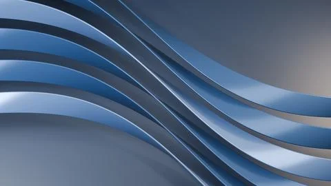 Abstract background featuring elegant blue wave shapes flowing across a smo.. Stock Illustration
