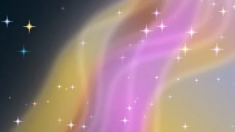 Abstract Background Featuring Floating Glowing Stars and Soft Colors Stock Footage 339250079