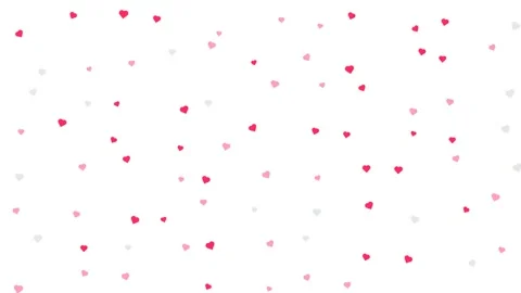 Abstract Background Featuring Floating Pink Hearts and Small Dots on White. Stock Footage 341775473