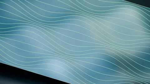 Abstract Background Featuring Flowing Light Blue Waves and Subtle Gradient .. Stock Illustration