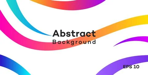 Abstract background featuring fluid, colorful gradient lines Stock Illustration
