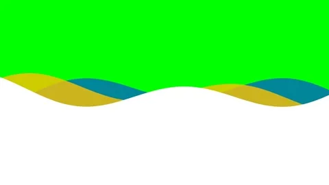 Abstract background featuring fluid curves in vibrant green yellow and blue Video stock 341824409