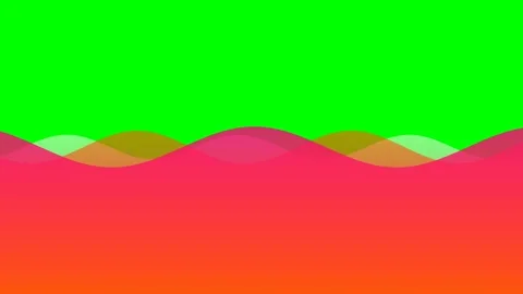Abstract background featuring fluid orange waves on a vibrant green backdrop Video stock 340266230