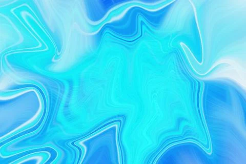 Abstract background featuring fluid waves of cyan and cobalt blue colors Stock Illustration