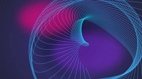Abstract background featuring glowing blue curved lines forming 스톡 동영상 346333075