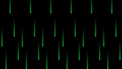 Abstract background featuring glowing green vertical light lines on black Video stock 335117702
