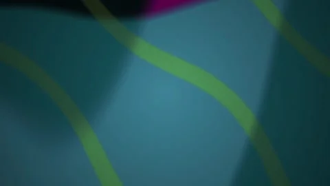 Abstract Background Featuring Glowing Green Lines and Purple Dynamic Wave M.. Stock Footage 345273233
