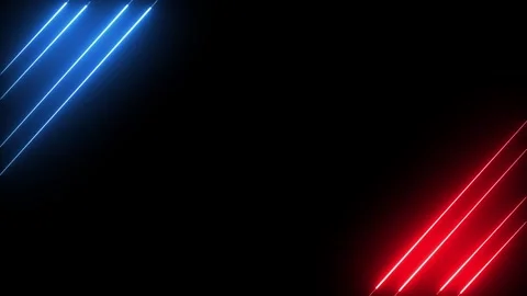Abstract background featuring glowing neon blue and vibrant red light laser.. Vidéo 334906359