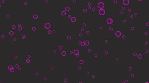 Abstract background featuring glowing pink bubbles floating on dark gray su.. Stock Illustration