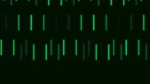 Abstract background featuring glowing vertical green lines on black canvas Video stock 335117789