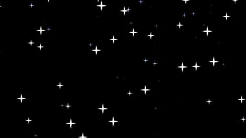 Abstract background, featuring glowing white, four-pointed stars scattered,.. Stock Illustration