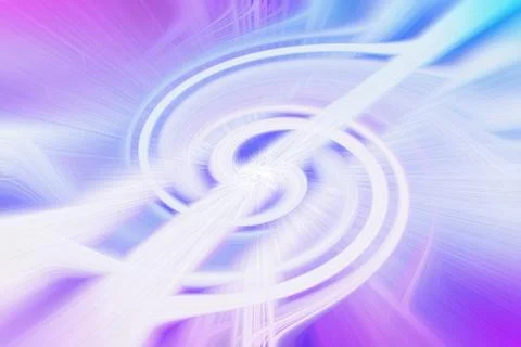 Abstract background featuring a glowing white spiral vortex with soft purple Stock Illustration