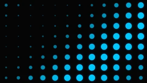 Abstract background featuring a gradient of blue circles on black surface Stock Footage 339614870