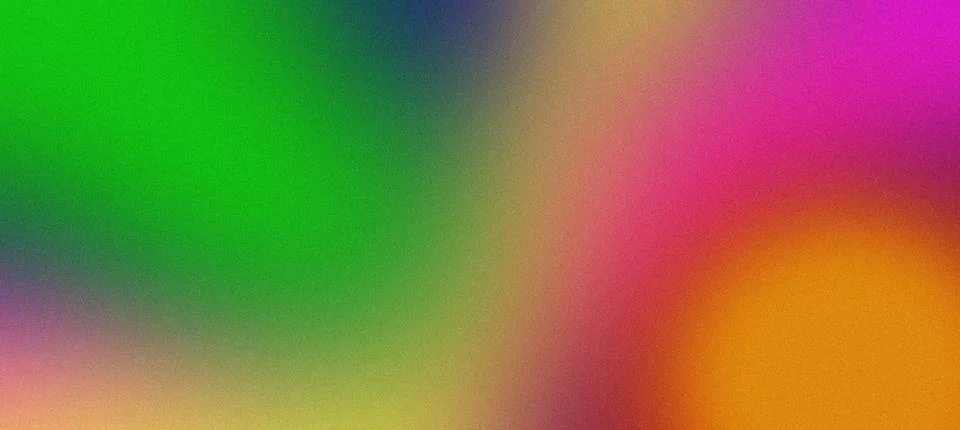 Abstract background featuring a gradient of green, orange, and pink with a su Stock Photos