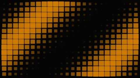 Abstract background featuring a gradient of orange squares on black Stock Footage 336263389