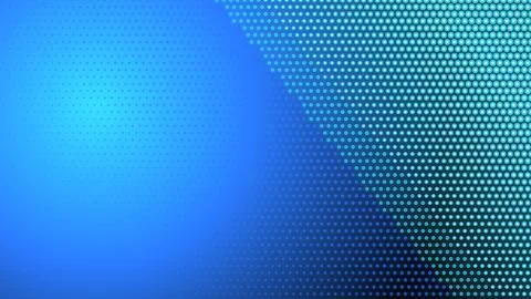 Abstract background, featuring a grid, of glowing blue, and cyan circular, .. Stock Illustration
