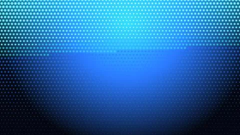Abstract background, featuring a grid, of glowing cyan, and blue circular, .. Stock Illustration