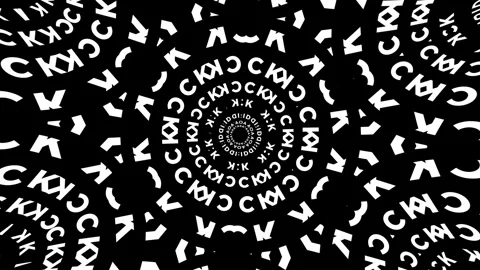 Abstract background featuring mandala kaleidoscope design of black and white let Stock Footage 333037433