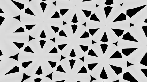 Abstract background featuring mandala kaleidoscope structures of monochrome alph Stock Footage 333038378