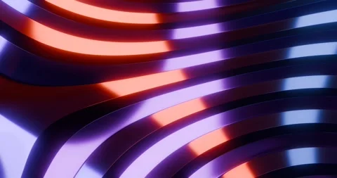 Abstract background featuring metallic wavy blue, purple, and orange gradie.. Stock Footage 256430951