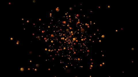 Abstract background featuring multiple glowing orange and brown spheres flo.. Видео 345244755