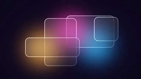 Abstract background featuring multiple overlapping translucent glowing roun.. Stock Footage 347465252