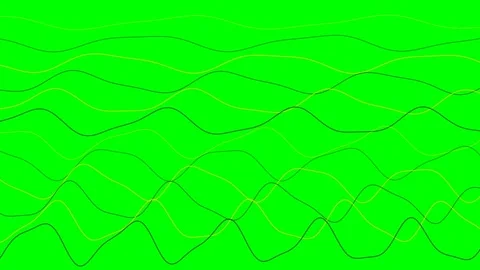 Abstract background featuring multiple undulating wave lines on green screen 스톡 동영상 340268368
