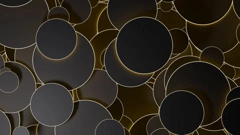 Abstract background featuring overlapping circles with a sleek modern design Stock Footage 297952876