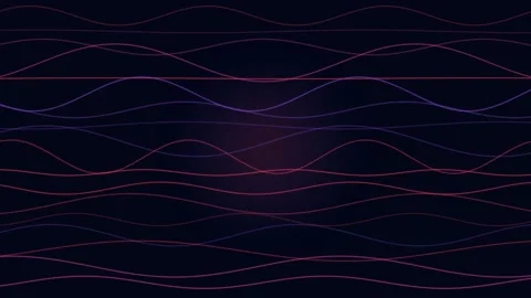 Abstract Background Featuring Pulsing Colorful Sinusoidal Waves 库存影片 347894904
