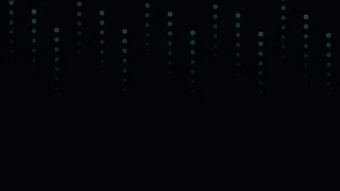 Abstract background featuring repeating circular patterns on a black canvas Stock Footage 338310485