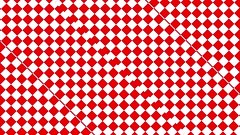 Abstract background featuring a repeating diamond pattern in red and white... Stock Footage 305715917