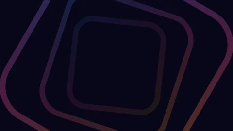 Abstract background featuring rotating rounded square frames in dark gradient Stock Footage 338312022