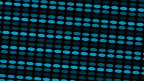 Abstract background featuring rows of glowing blue circles on a black surface Stock Footage 339618590