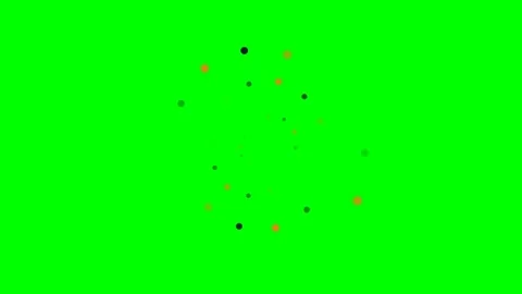 Abstract background featuring scattered orange and black dots on green screen Stock Footage 341823717