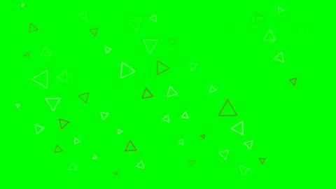 Abstract background featuring scattered white triangles on green backdrop Stock Footage 340266134