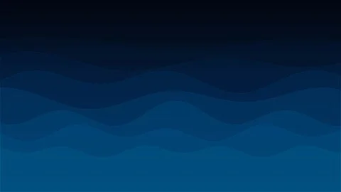 Abstract background featuring smooth flowing blue waves in dark gradient Video stock 335118334