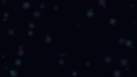 Abstract background featuring soft glowing bokeh lights on a dark backdrop Video stock 335117453