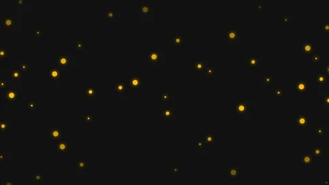 Abstract background featuring soft glowing golden light particles on black Stock-Footage 336263213