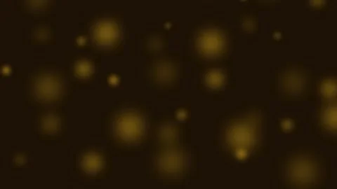 Abstract background featuring soft glowing golden light bokeh on dark canvas Vídeo Stock 336263332
