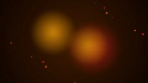 Abstract background featuring soft glowing golden orbs and light particles Stockbeeldmateriaal 338309915