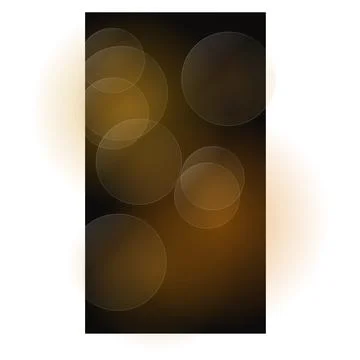 Abstract background featuring soft golden circular bokeh lights against a da Stock-Illustration