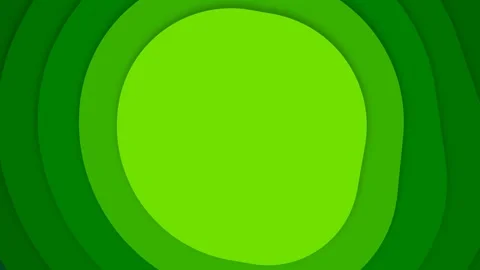 Abstract background featuring soft overlapping green concentric circular shapes Stock Footage 335118290