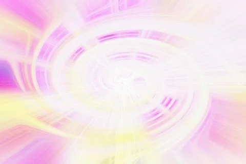 Abstract background featuring a soft pastel pink and yellow spiral vortex Stock Illustration