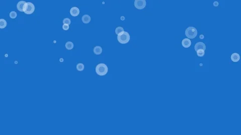 Abstract background featuring soft white glowing circles on blue backdrop Stock Footage 335145897