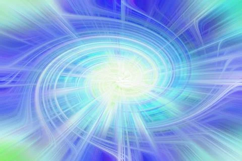 Abstract background featuring swirling blue and cyan light rays in a dynamic Illustrazione stock