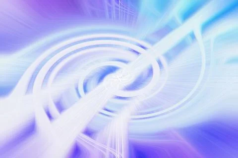Abstract background featuring swirling light trails in shades of blue purple Stock Illustration