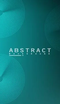 Abstract background featuring teal gradient with concentric circles and modern Illustrazione stock