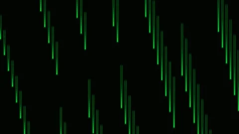 Abstract background featuring vertical green light streaks on black canvas 库存影片 336262505