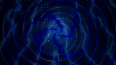 Abstract background featuring vibrant blue glowing concentric circular wave.. Stock Footage 347464789