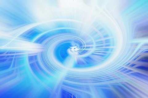 Abstract background featuring vibrant blue and white light streaks Stock Illustration